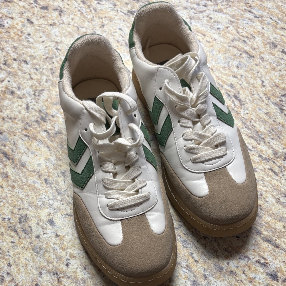 MIA White and Green Sneakers - Picture 2 of 5